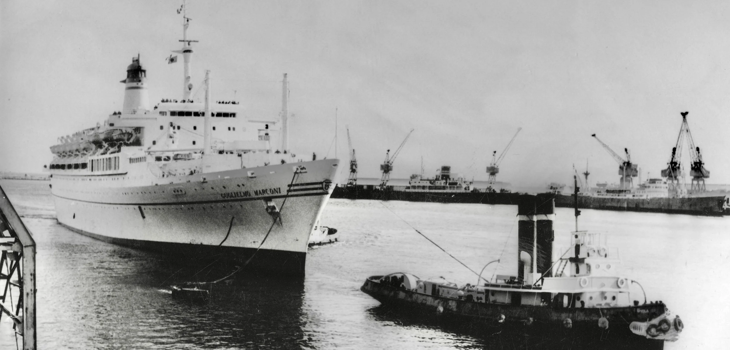 The Guglielmo Marconi arriving in Fremantle Harbour, 1968 Fremantle WA